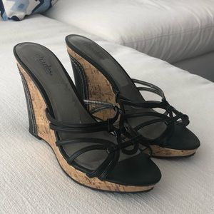 NWOB Charles by Charles David Leather Cork Wedges